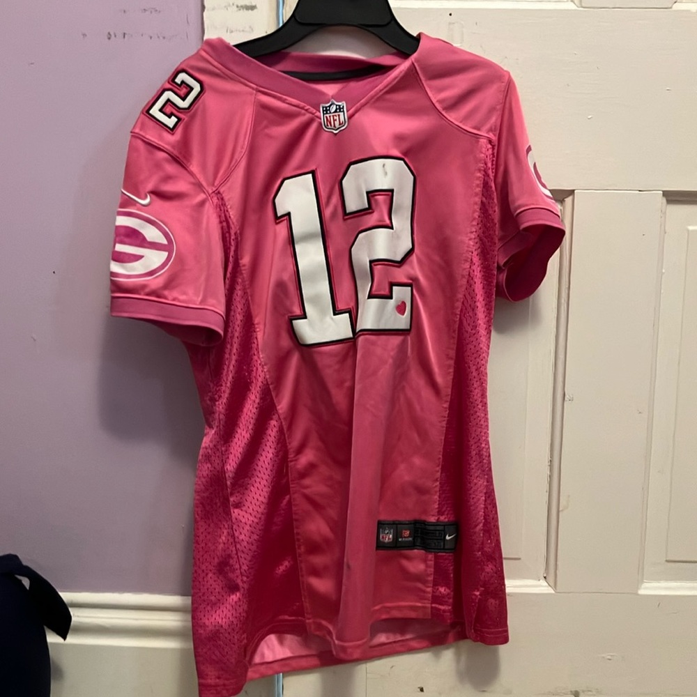Pink Green Bay paker jersey(Rodger’s #12)